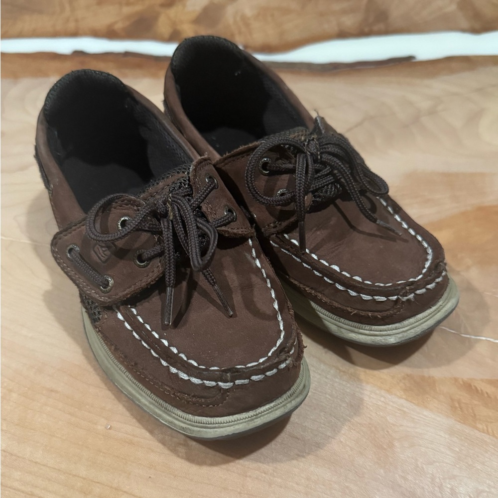 Classic Brown Kids Boat Shoes